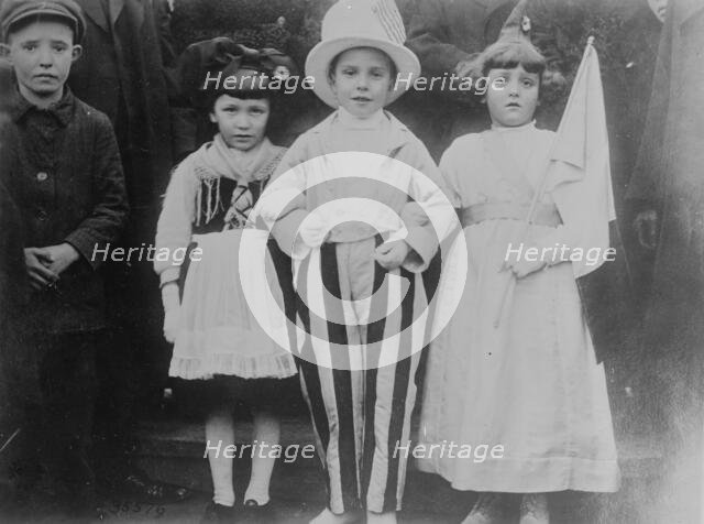 Children, Colmar [Welcome Poincare], between c1915 and c1920. Creator: Bain News Service.
