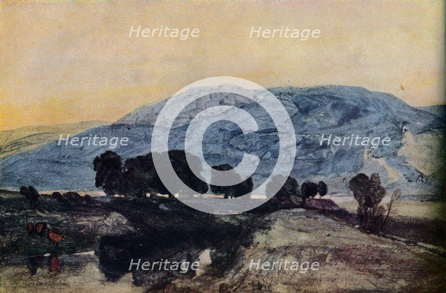 'Rocky Landscape, Sunset', c19th century. Artist: John Sell Cotman.