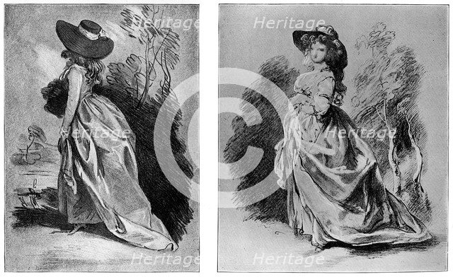Gainsborough's studies for his celebrated portrait of the Duchess of Devonshire, c1787 (1901). Artist: Unknown