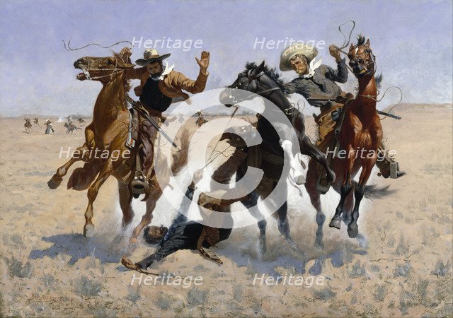 Aiding a Comrade, 1890. Artist: Remington, Frederic Sackrider (1861-1909)