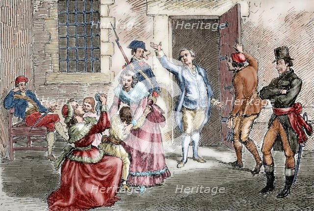 The monarch taking leave of his family, 19th century. Creator: Unknown.