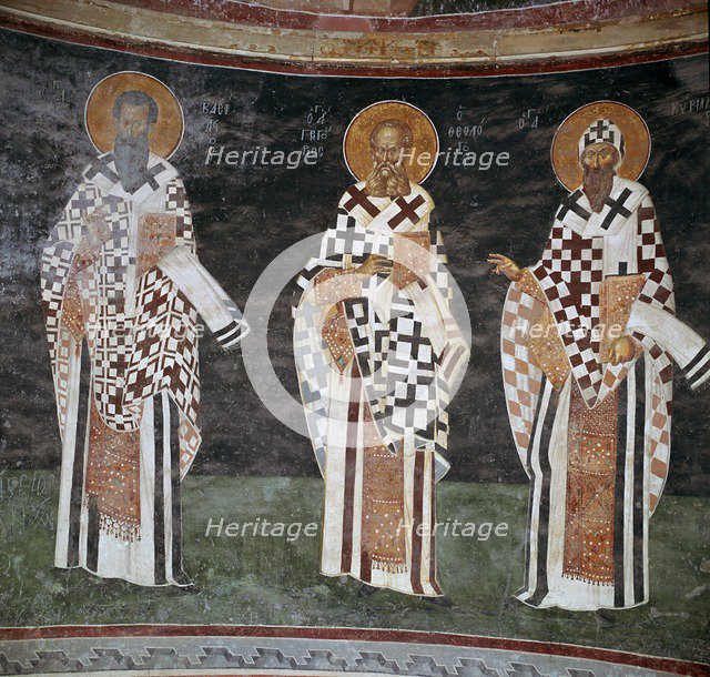 Mosaic of Byzantine fathers of the church. Creator: Unknown.