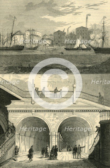 'The Thames Tunnel (as it appeared when originally opened for traffic)', (c1872). Creator: Unknown.