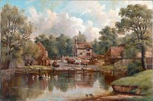 Farm in Wood Lane, Handsworth, 1850-1908.  Creator: John Joseph Hughes.