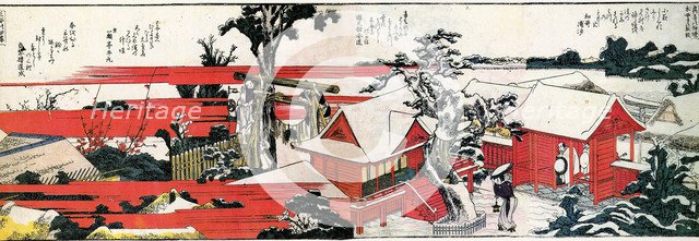 At the shore of the Sumida river. Creator: Hokusai, Katsushika (1760-1849).