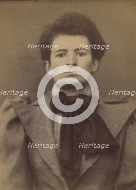 Adnet. Jeanne, Marie. Alphonsine (femme Quesnel). 22 ans, née à Argentan. Couturière. Anar..., 1894. Creator: Alphonse Bertillon.