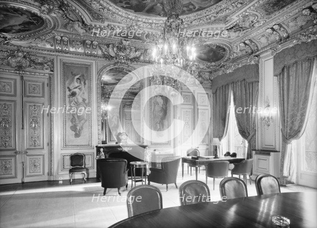 Ambassador's Office, British Embassy, 39 Rue de Fauborg Saint Honore, Paris, France, 1952 Artist: Unknown.