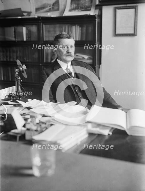 Edward B. Moore, Commissioner of Patents - At Desk, 1912. Creator: Harris & Ewing.