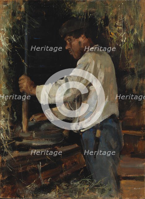 Milling by Hand, 1886. Creator: Akseli Gallen-Kallela.