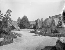Picturesque village scene, Compton Abdale, Gloucestershire, c1860-c1922. Artist: Henry Taunt
