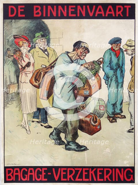 De Binnenlandse Vaart Risico Sociëteit, c1920. Creator: Sluiter, Jan Willem (1873-1949).