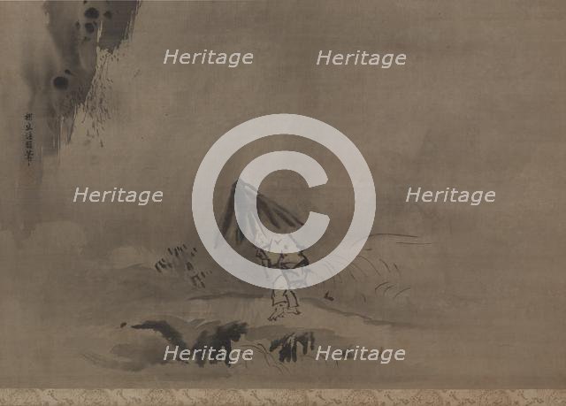 Evening Shower, 17th century. Creator: Kano Tan?y? (Japanese, 1602-1674).