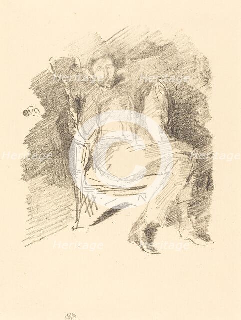 Firelight: Joseph Pennell, No. 1, 1896. Creator: James Abbott McNeill Whistler.