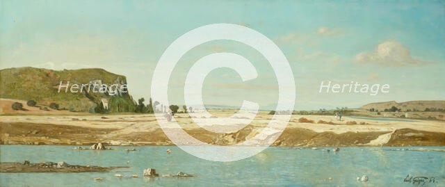 The Banks of the River Durance at Saint Paul, 1864. Creator: Paul Guigou.