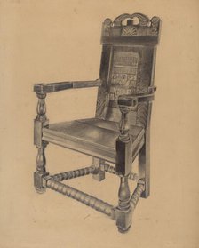 Carved Chair, 1935/1942. Creator: Joseph Sudek.