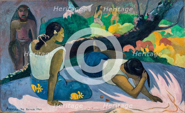 Arearea no Varua ino (Words of the Devil or Reclining Tahitian Women).