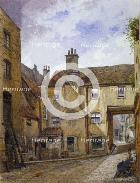 Queen's Head Yard, Borough High Street, Southwark, London, 1880. Artist: John Crowther
