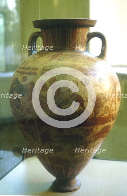Etruscan amphora decorated with mythical beasts, c7th-6th century BC. Artist: Unknown