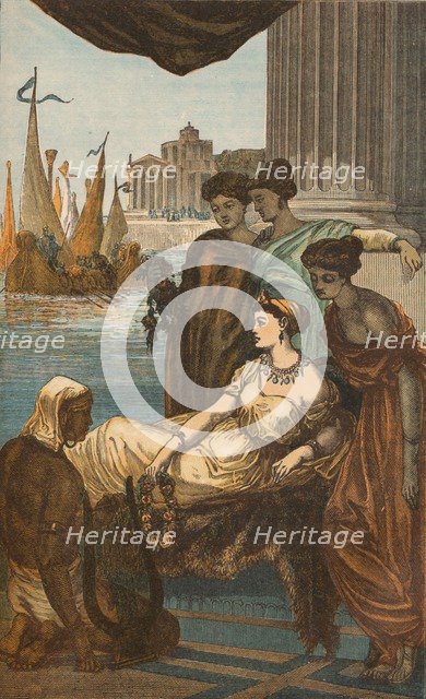 Roman Lady and Slaves, c1910. Artist: Unknown
