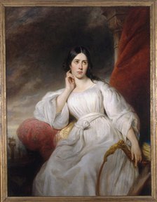 Portrait of Maria Malibran-Garcia (1808-1836), in the role of Des Démone, 1830. Creator: Henri Decaisne.