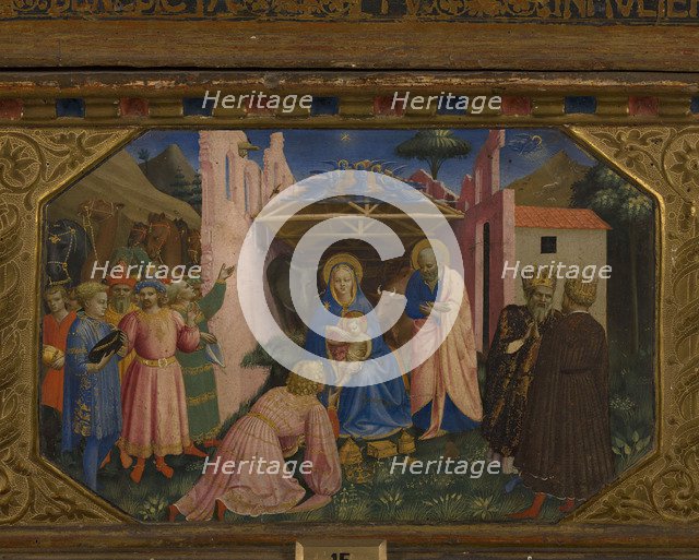 The Adoration of the Magi (The Annunciation retable with 5 Predella scenes), 1430-1432. Artist: Angelico, Fra Giovanni, da Fiesole (ca. 1400-1455)