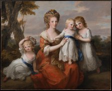 Mrs. Mary May and Her Daughters, Maria Emilia, Louisa, and Sophia Margaret, 1780. Creator: Angelica Kauffman.