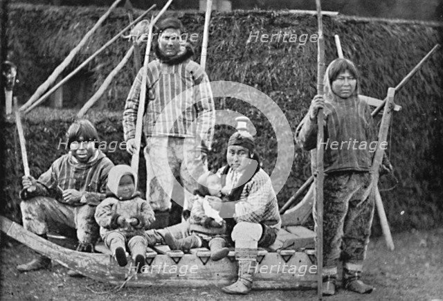 An Eskimo sledging party, 1912. Artist: Pierre Petit.
