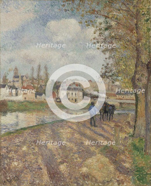 Chemin de l'écluse, Saint-Ouen-l'Aumône, 1882. Creator: Pissarro, Camille (1830-1903).