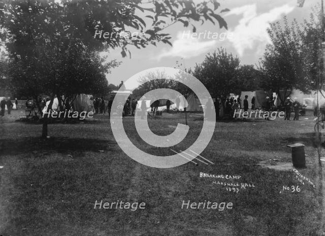 Breaking camp, 1893. Creator: William Cruikshank.