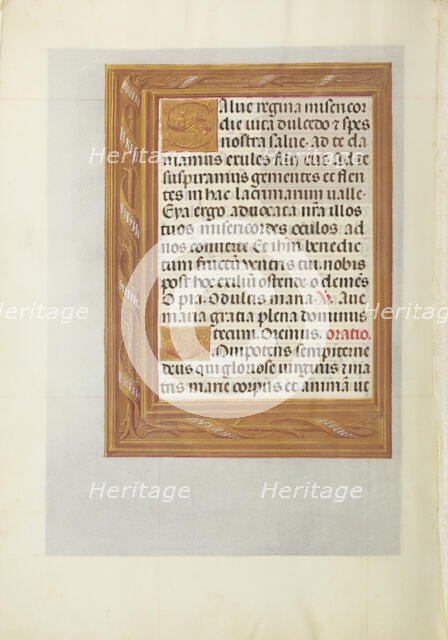 Decorated Text Page; Spinola Hours, about 1510-1520. Creator: Unknown.