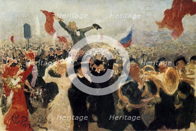 'The Demonstration of 17th October, 1905', c1900-1930.  Artist: Il'ya Repin