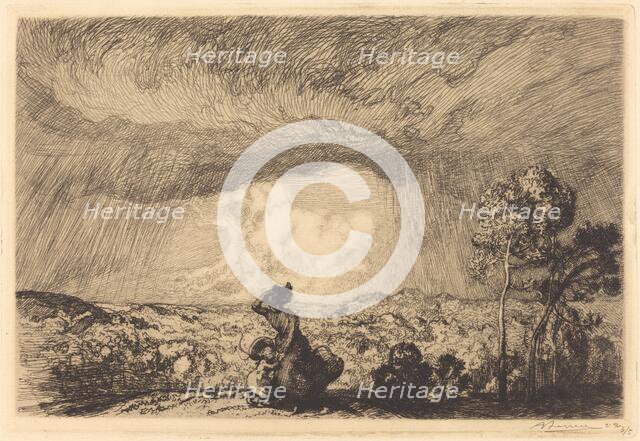 Storm on the Dune, Vendee (L'orage sur la dune, Vendee). Creator: Auguste Lepere.