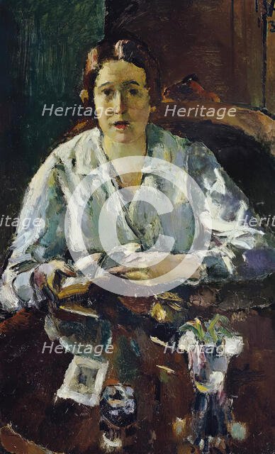 Lady in a white blouse (artist's first wife), 1913. Creator: Anton Faistauer.