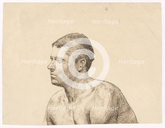 Study of a male bust, 1880-1910. Creator: Ladislav Mednyanszky.