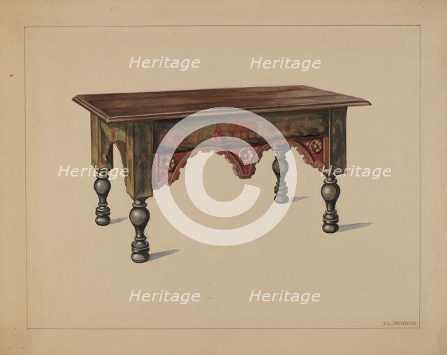 Bench, c. 1936. Creator: Philip Johnson.