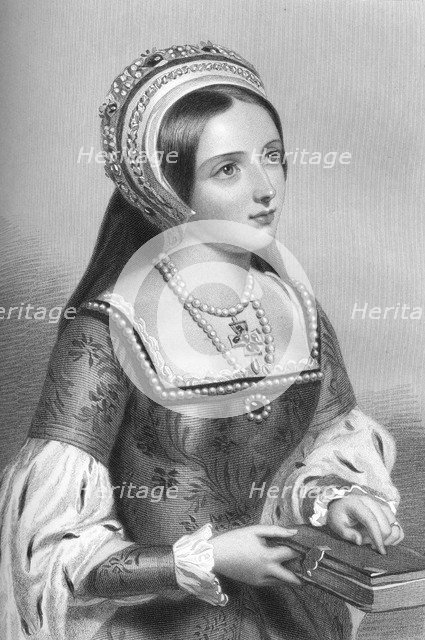 Catherine Parr (1512-1548), the sixth wife of King Henry VIII, 1851.Artist: WH Mote