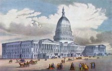 'Washington, United States Capitol', 19th century.Artist: Currier and Ives