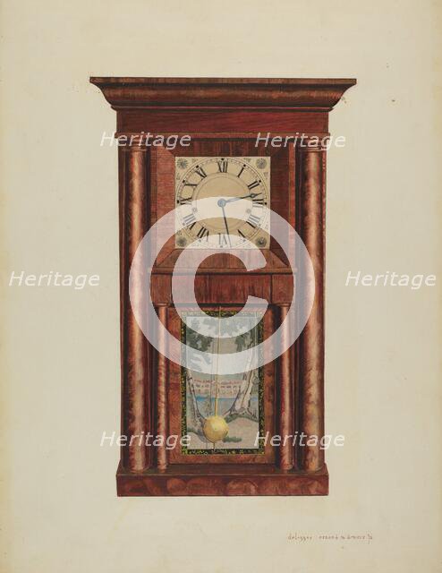 Mantel Clock, c. 1939. Creator: Ernest A Towers Jr.