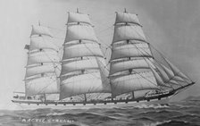 Painting of three masted cargo schooner 'Arctic Stream'. Creator: Kirk & Sons of Cowes.
