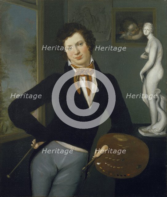 Self-Portrait, 1815-1816. Artist: Oppenheim, Moritz Daniel (1800-1882)