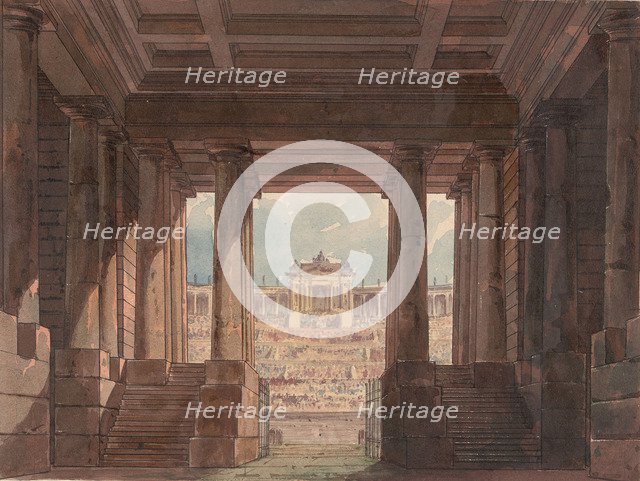 Set design for the Opera Poliuto by Gaetano Donizetti.