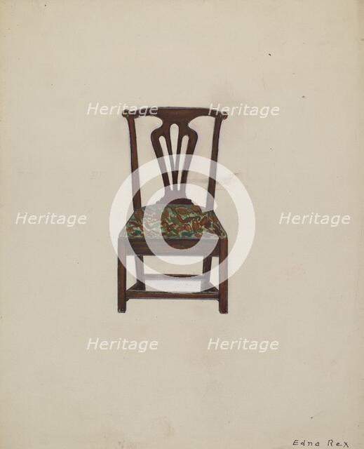 Side Chair, 1935/1942. Creator: Edna C. Rex.