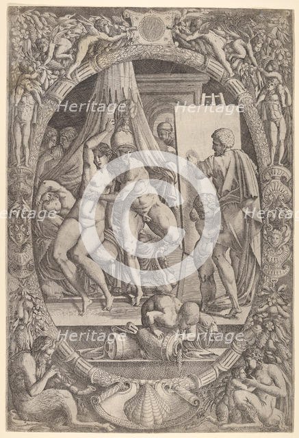 Apelles Painting Alexander and Campaspe. Creator: Master IQV.