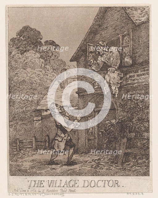 The Village Doctor, June 8, 1774., June 8, 1774. Creator: Thomas Rowlandson.