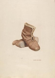 Child's Shoes, c. 1940. Creator: Gladys M. Guillaudeu.
