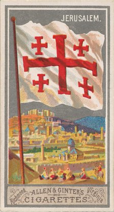 Jerusalem, from the City Flags series (N6) for Allen & Ginter Cigarettes Brands, 1887. Creator: Allen & Ginter.