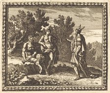 Midas with Apollo and Pan, published 1676. Creator: Jean Lepautre.