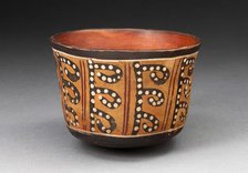 Cup with Repeated Spotted, Curved Line Motif, 180 B.C./A.D. 500. Creator: Unknown.