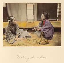 Making Straw Shoes, about 1873-1883. Creator: Shinichi Suzuki I.