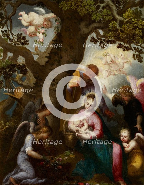 The Flight into Egypt. Artist: Bloemaert, Abraham (1566-1651)